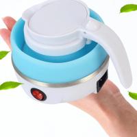Mini hervidor de agua eléctrico de silicona plegabletetera silicona portátilcalentador de aguaviaje al aire librehogarcampingtetera de aguatécafé0.6L600W - details 3