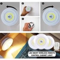 Luz Led Adhesiva, Pack de 3 Luces Led Con Mando a Distancia Inalámbrico y Activación Por Pulsador, Luces Led a Pilas (no Incluidas), Instalación Sin Cables, Ideal para Luz Interior - details 2