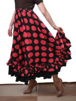 Susana Escribano Falda Profesional de Lunares Sevillana Flamenca con Goma Elástica en Cintura - details 4