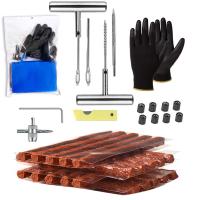 Various Kit Reparación de Neumáticos,Kit Repara Pinchazos Pequeño Herramienta de Reparación de Pinchazos para Neumaticos Juego de 37 Piezas para Motocicleta, Bicicletas,Coche Etc - details 0