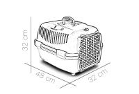 Transportín para Perro y Gato Pequño 48x32x32CM, Caja de Transporte, Plástico, Puerta de Acero plastificado, Rejillas de ventilación - details 4