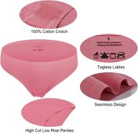 Pack 2/4/6/8pcs Bragas Sin Costuras Cómodo y Respirable Bragas para Mujer Invisible Elástico Señoras Braguitas Múltiples - details 3