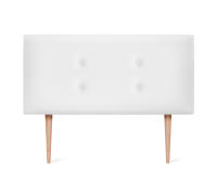 DHOME Cabecero de Polipiel o Tela Acualine con 2 Hileras de Botones Colores Cabezal Tapizado Cama Lujo (Blanco Polipiel) - details 8