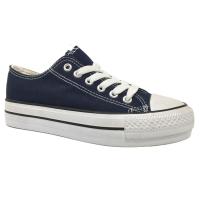 Zapatilla Mujer, Lona, Blancas, Tejano Azul, Rojos, Suela Doble, Cierre Cordones, Deportivas Primavera Verano Casual - details 7