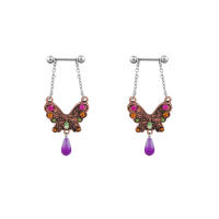 2 uds mariposa barras de perforación de acero anillo protector 316l cuerpo de acero inoxidable joyería cadena para cuerpo de regalo de cumpleaños - details 9