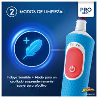 Oral-B Pro Kids cepillo de dientes eléctrico, 1 mango de Spider-Man de Marvel, 1 cabezal, 1 estuche de viaje, apto para niños mayores de 3 años - details 1