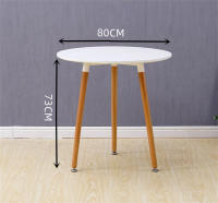 Mesa de comedor nórdica de redondo pata ancho comedor  para cocina, escritorio de estudio para el hogar,  mesa de centro de madera moderna, mesa redondo de oficina y conferencia, 60, 70 ,80cm - details 0